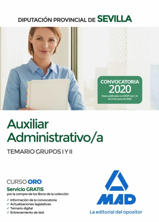 Auxiliar Administrativo/a De La Diputación Provincial De Sevilla. Temario De Los Grupos I Y II