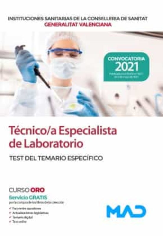 Técnico/a Especialista De Laboratorio: Test Del Temario Especific O