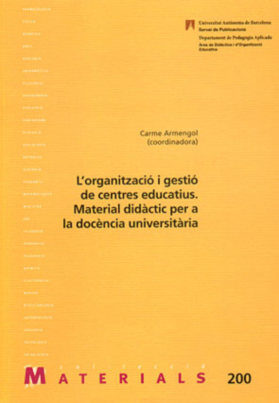 Organitzacio I Gestio De Centres Educatius: Material Didactic