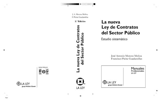La Nueva Ley De Contratos Del Sector Publico. Estudio Sistematico