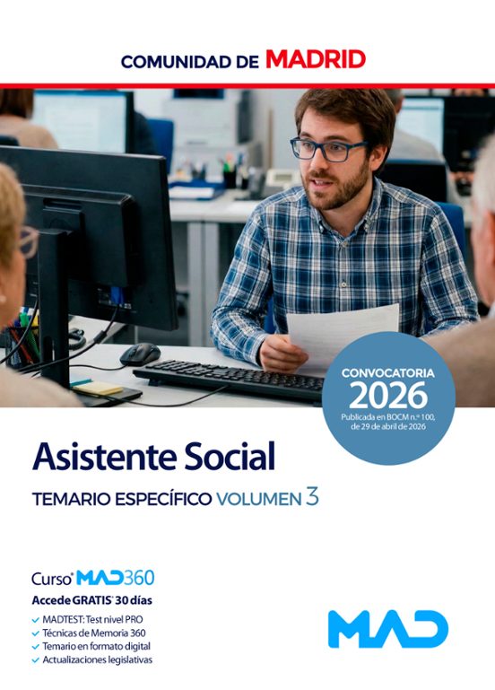 Asistente social. Comunidad Autónoma de Madrid. Temario específico. Volumen 3