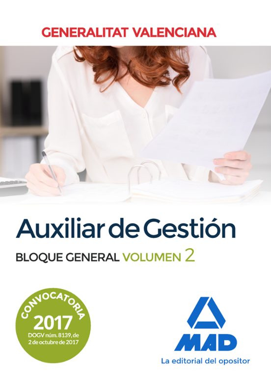 Auxiliar De Gestion De La Generalitat Valenciana: Bloque General