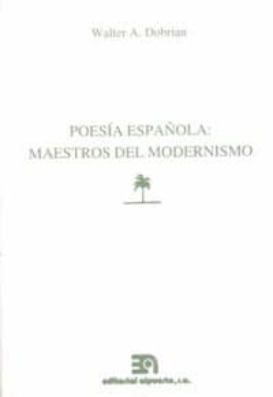 Poesia Española Maestros Del Modernismo