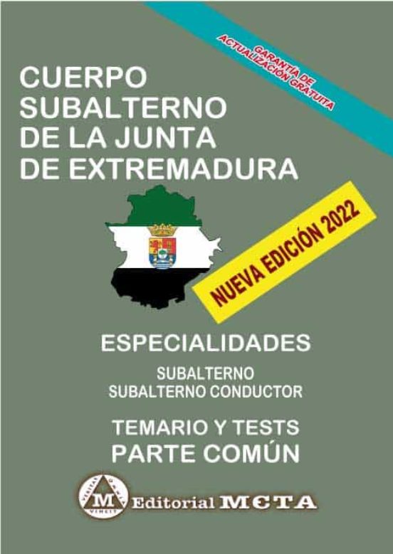Cuerpo Subalterno Temario Común Junta De Extremadura