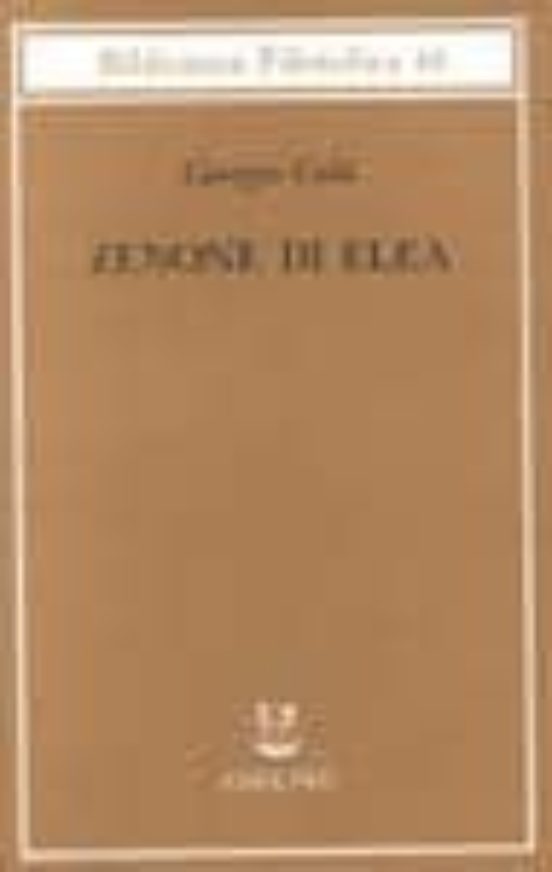 Zenone Di Elea - Lezioni 1964-1965