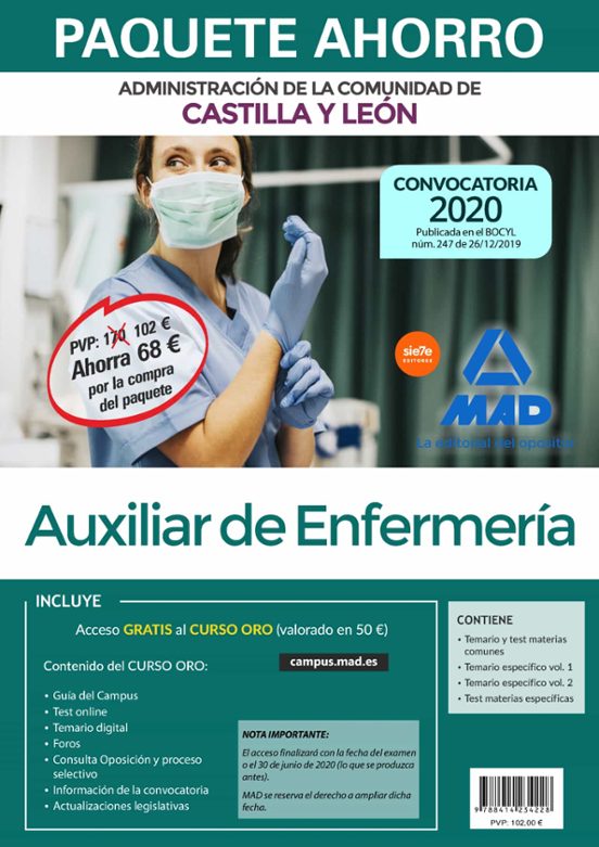 Paquete Ahorro Auxiliar De Enfermería De La Administración De La Comun