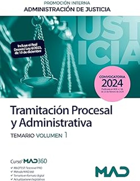 Cuerpo De Tramitación Procesal Y Administrativa De La Administración De Justicia. Temario Volumen 1