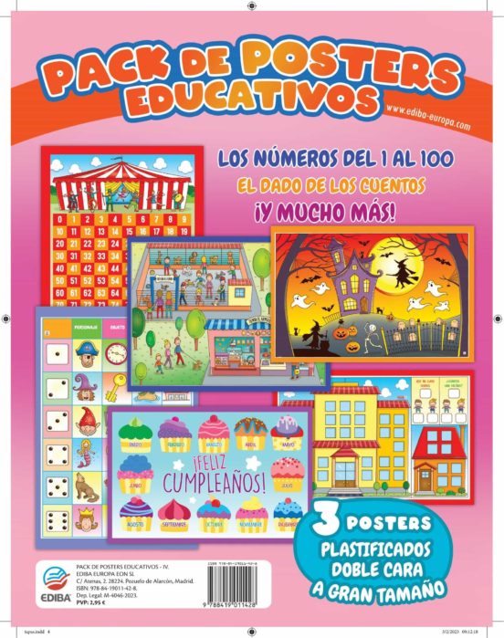 Pack De Posters Educativos Los Numeros Del 1 Al 100 El Dado De Los Cue