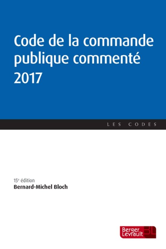 Code De La Commande Publique Commente 2017