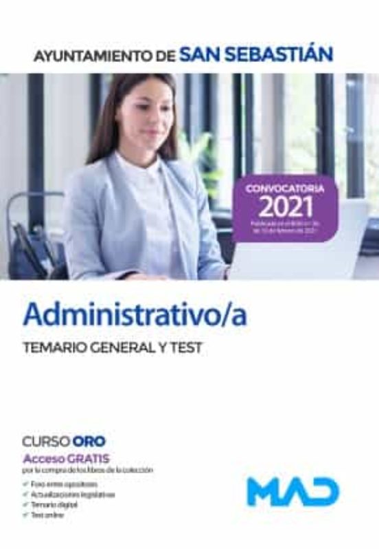 Administrativo/a Ayuntamiento De San Sebastián Temario General Y Test