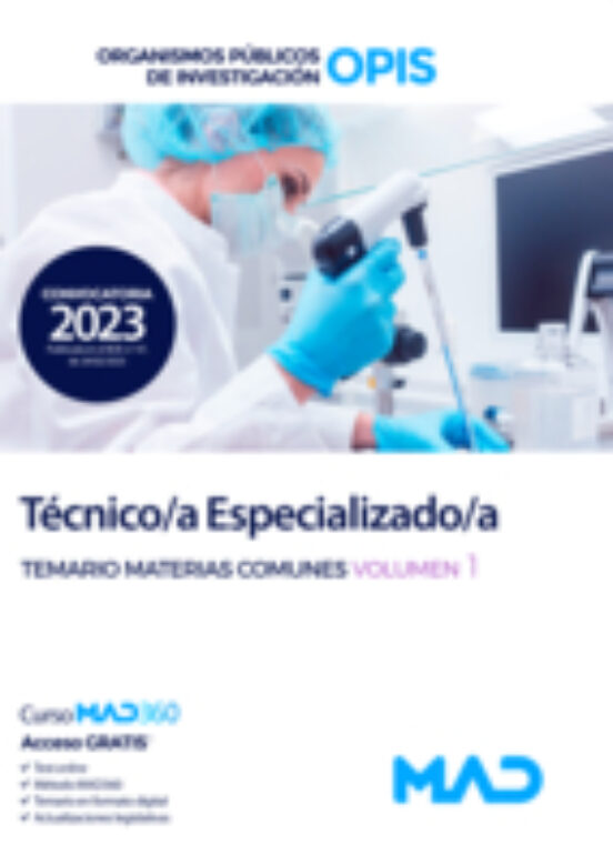 Técnico/a Especializado/a. Temario Materias Comunes : Organism