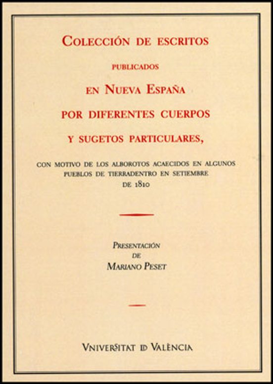Coleccion De Escritos Publicados En Nueva España Por Diferentes C Uerp