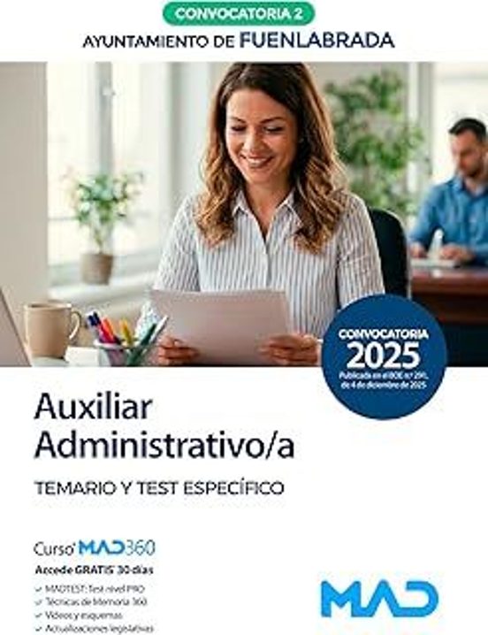 Auxiliar Administrativo/a Del Ayuntamiento De Fuenlabrada Temario Y Te