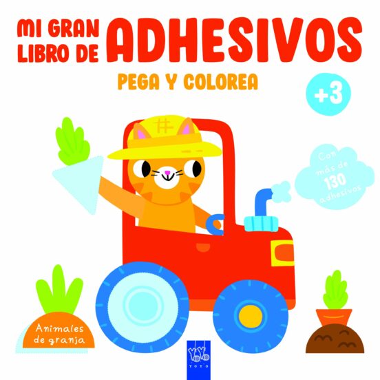 Animales De Granja Colorear + Pegatinas