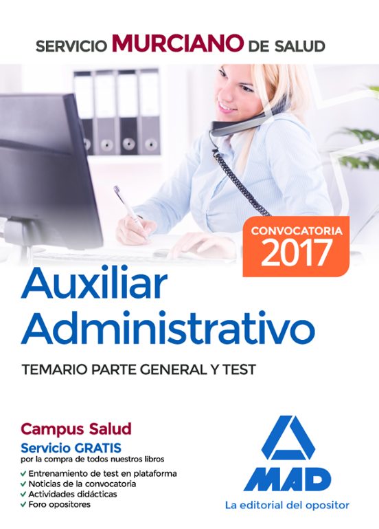 Auxiliar Administrativo Del Servicio Murciano De Salud. Temario Parte General Y Test