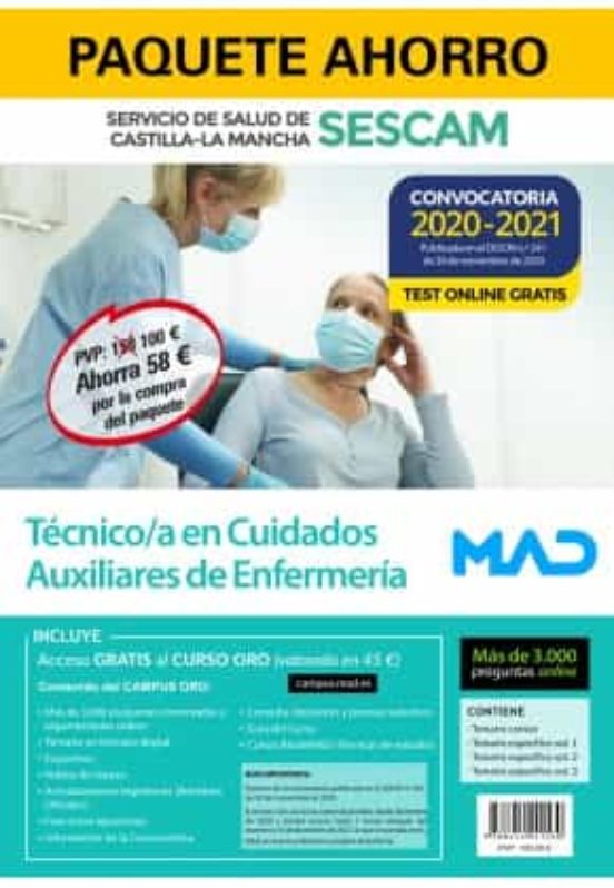 Paquete Ahorro Auxiliar Enfermería Sescam Ahorra 58 ¤