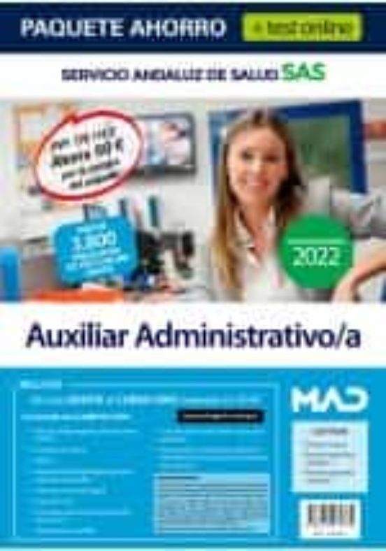 Paquete Ahorro + Test Online Auxiliar Administrativo/a Servicio Andalu