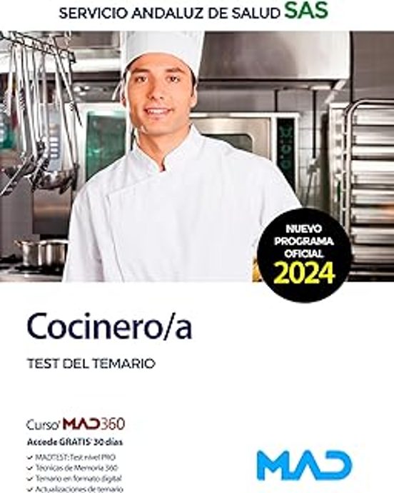 Cocinero/a Del Servicio Andaluz De Salud. Test Del Temario Y Casos Pra