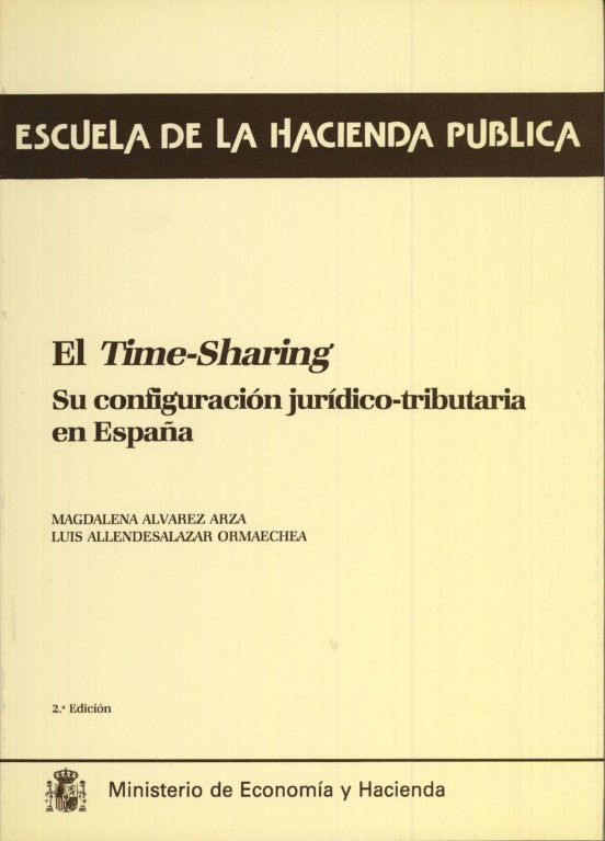 Time-sharing Su Configuracion Juridica Y Trubutaria En España-cee
