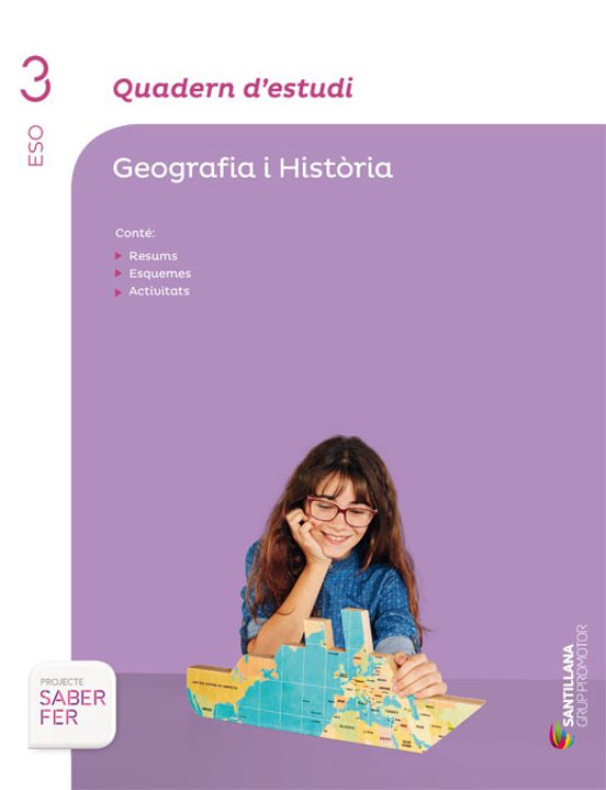Geografia I Història. Quadern Destudi 3º Secundaria Catala Ed 20 15