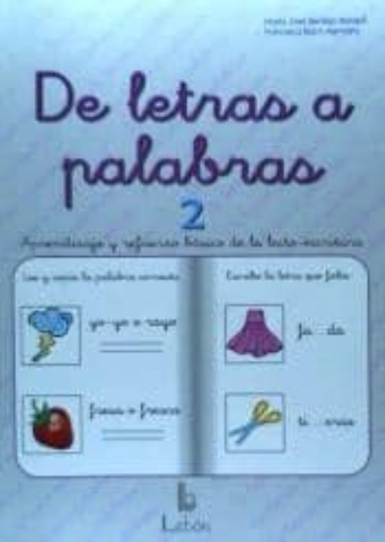 Cuaderno De Letras A Palabras 2