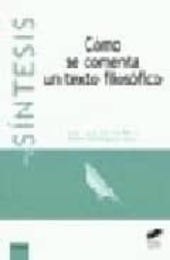Cómo se comenta un texto filosófico