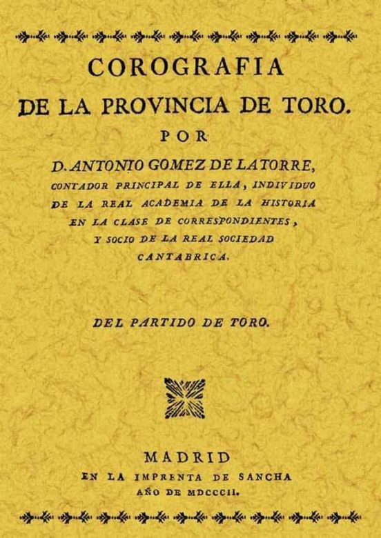 Corografia De La Provincia De Toro