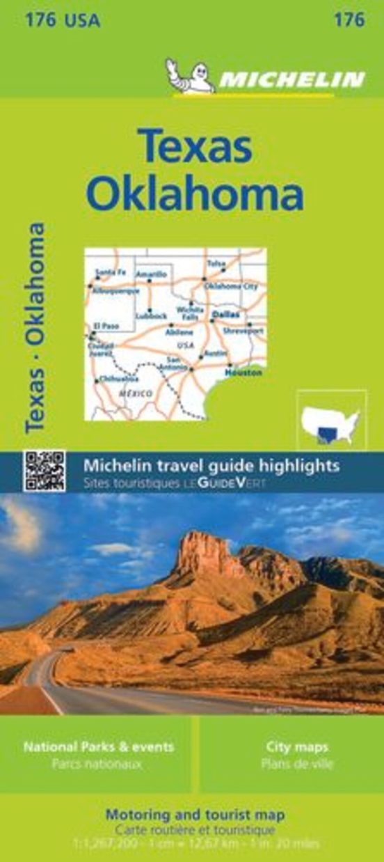 Mapa Zoom Texas Oklahoma 11176