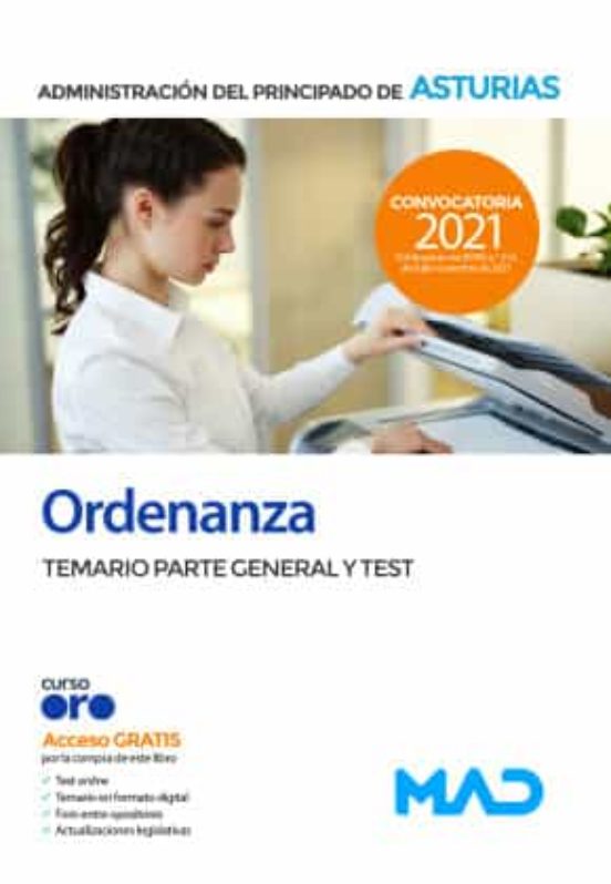 Ordenanza. Temario Y Test Parte General. Principado De Asturias
