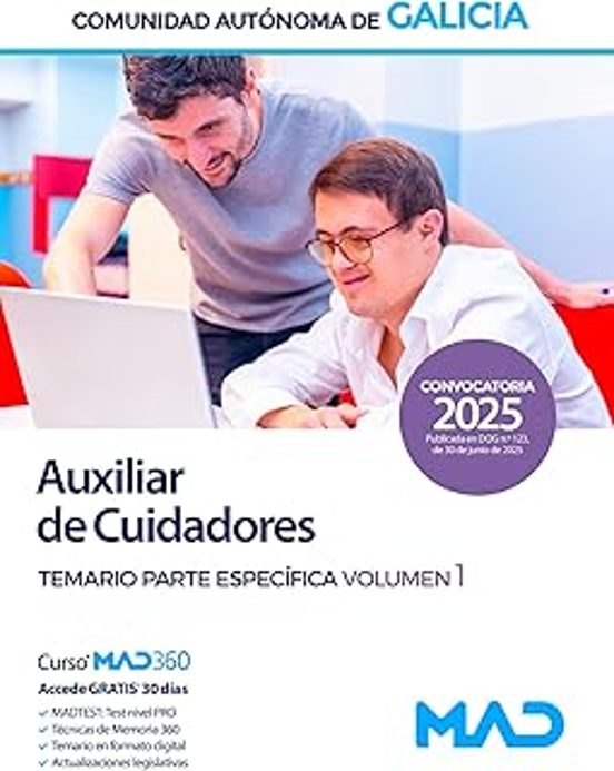 Auxiliar De Cuidadores. Temario Parte Específica