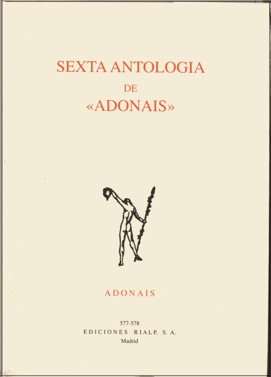 Sexta Antologia de Adonis
