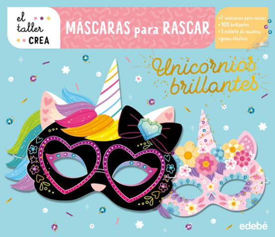 Máscaras Para Rascar. Unicornios Brillantes