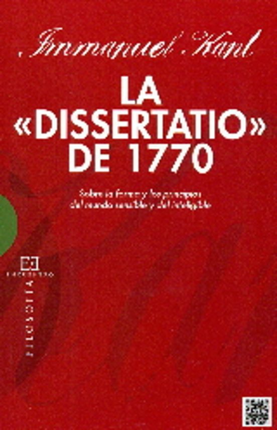 La Dissertatio de 1770: Sobre la Forma y los Principios del Mundo Sens
