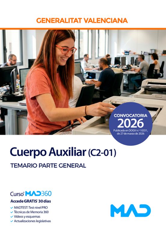 Cuerpo Auxiliar . Generalitat Valenciana. Temario Parte Ge Nera