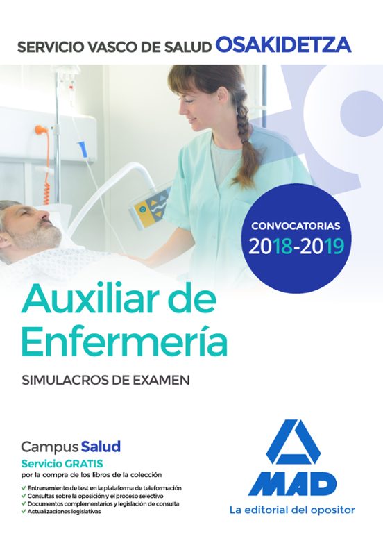 Auxiliar De Enfermería De Osakidetza-Servicio Vasco De Salud. Simulacros De Examen