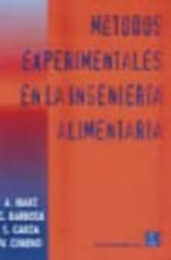 Métodos Experimentales En La Ingeniería Alimentaria
