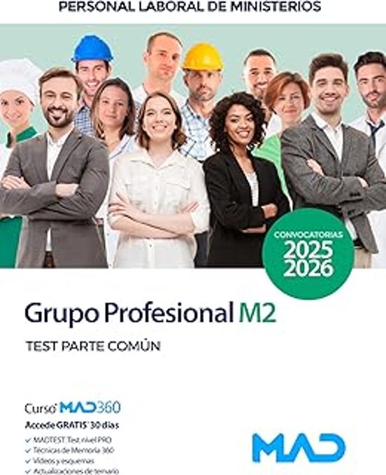 Grupo Profesional M2. Test Parte Común. Personal Laboral De Ministerio