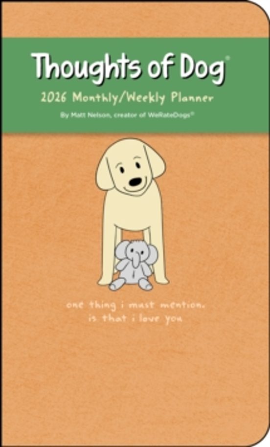 Thoughts Of Dog 12-month 2026 Weekly/monthly Planner Calendar