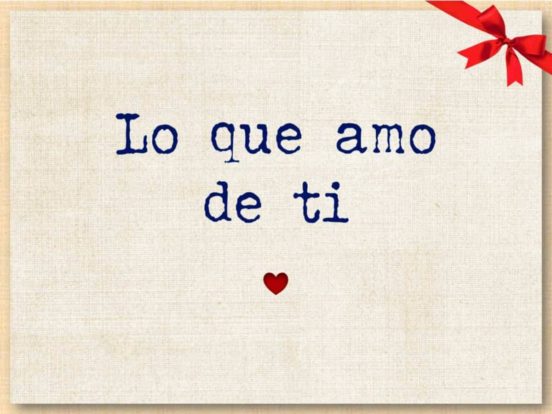 Lo Que Amo De Ti
