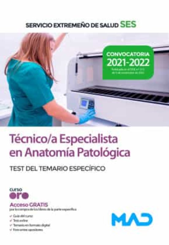 Técnico/a Especialista En Anatomía Patológica Del Servicio Extremeño De Salud . Test De Materias Específicas