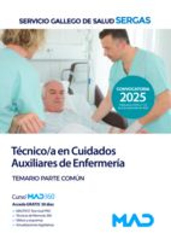 Técnico/a En Cuidados Auxiliares De Enfermería. Temario Parte Com Ún