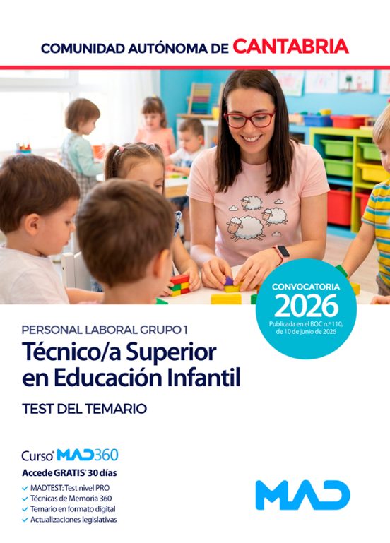 Técnico/a superior en Educación Infantil . Test del temario