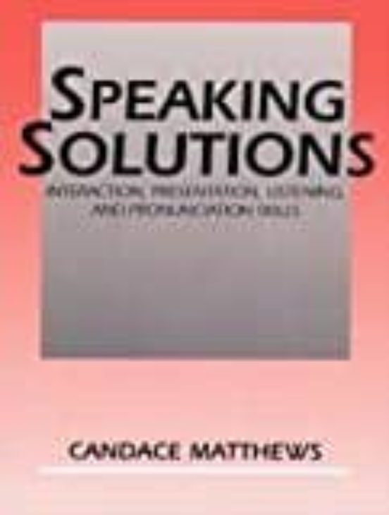 Speaking Solutions Instructor S Manual