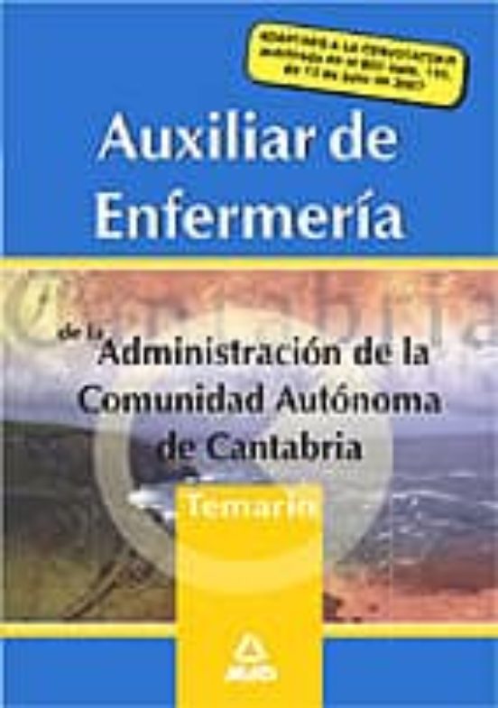 Aux.enfermeria Admon.comunidad De Cantabria.temario