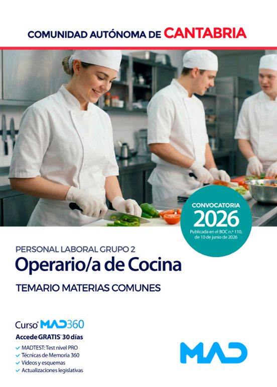 Operario de Cocina . Comunidad Autónoma de C