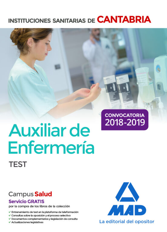 Auxiliar De Enfermería En Las Instituciones Sanitarias De La Comunidad Autónoma De Cantabria Test