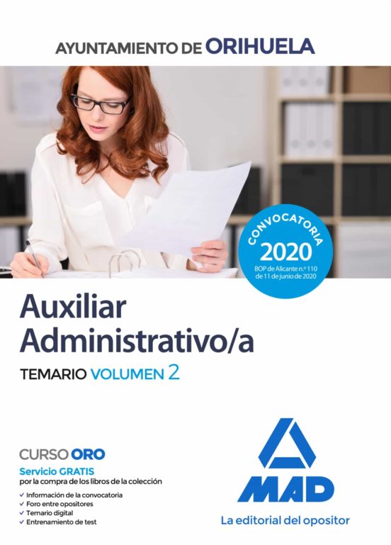 Auxiliar Administrativo Del Ayuntamiento De Orihuela. Temario Volumen 2