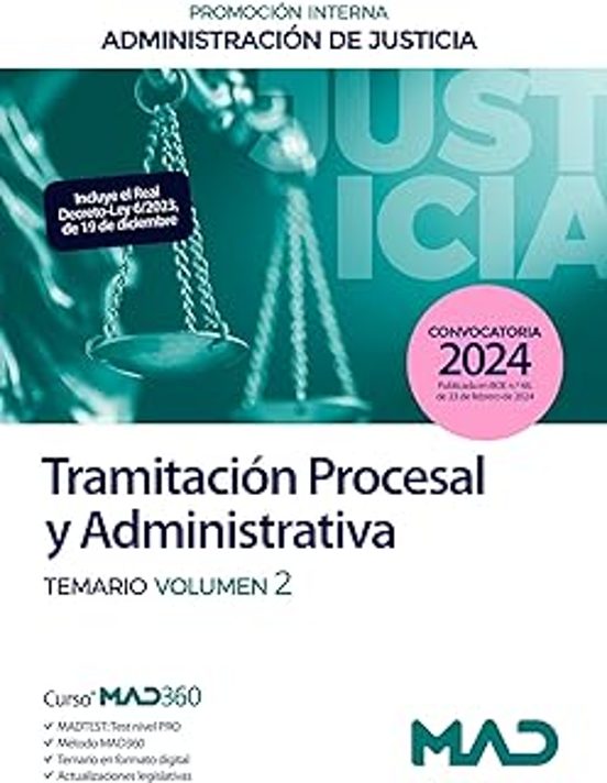 Cuerpo De Tramitación Procesal Y Administrativa De La Administración De Justicia. Temario Volumen 2