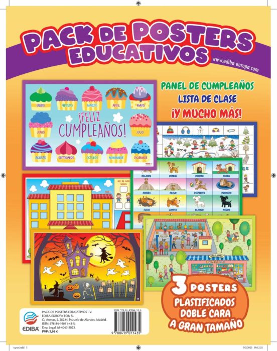 Pack De Posters Educativos Panel De Cumpleaños Lista De Clase Y Mucho