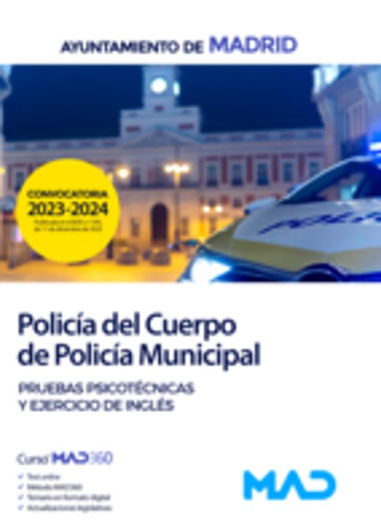 Policia Del Cuerpo De Policia Municipal. Pruebas Psicotecnicas Y Ejerc